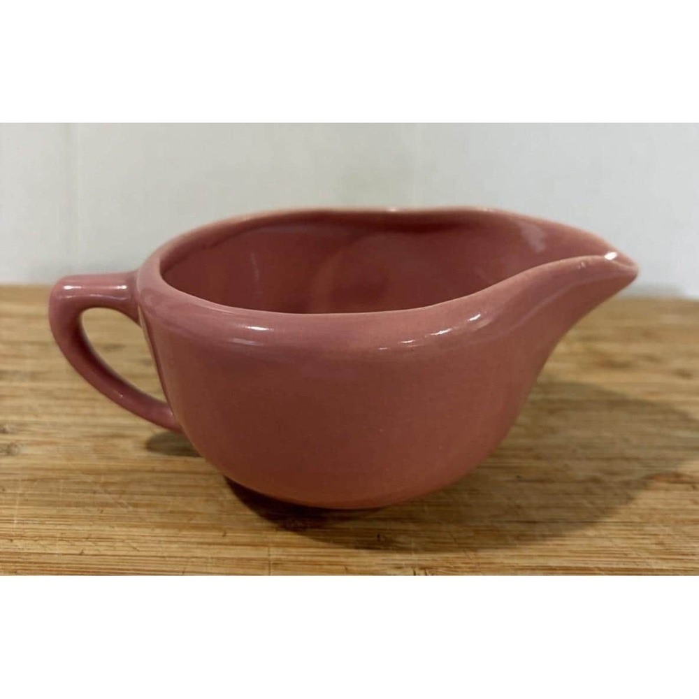 Vintage Bauer Pottery Monterey Moderne Pink Creamer Bowl Perfect Condition